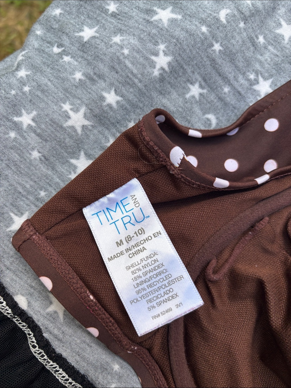 Time and Tru Brown Polka Dot Bikini Top - Picture 9 of 11